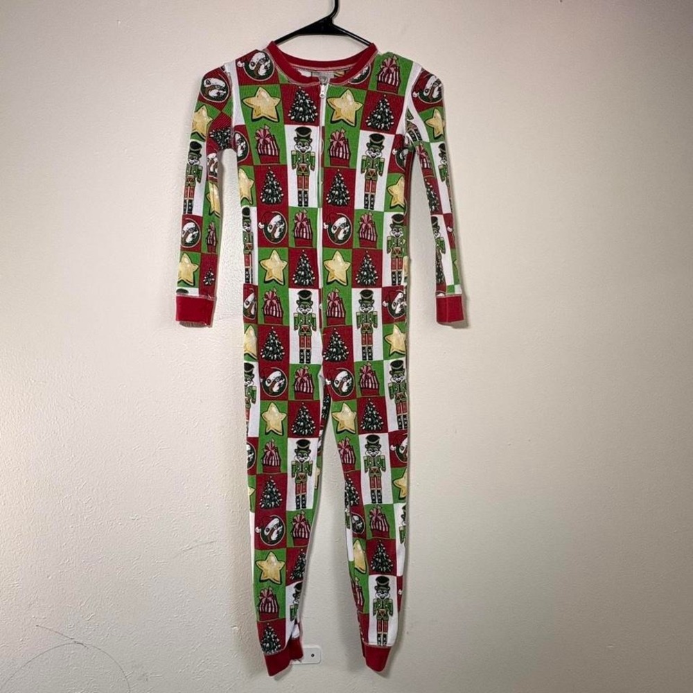 Buc-ee's Youth S (6-7) Christmas Waffle Knit Thermal Jumper Pajamas One Piece